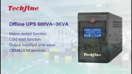 Línea UPS interactiva de la fuente de alimentación 650va de Techfine para la fuente de alimentación fuera de línea de la computadora doméstica UPS